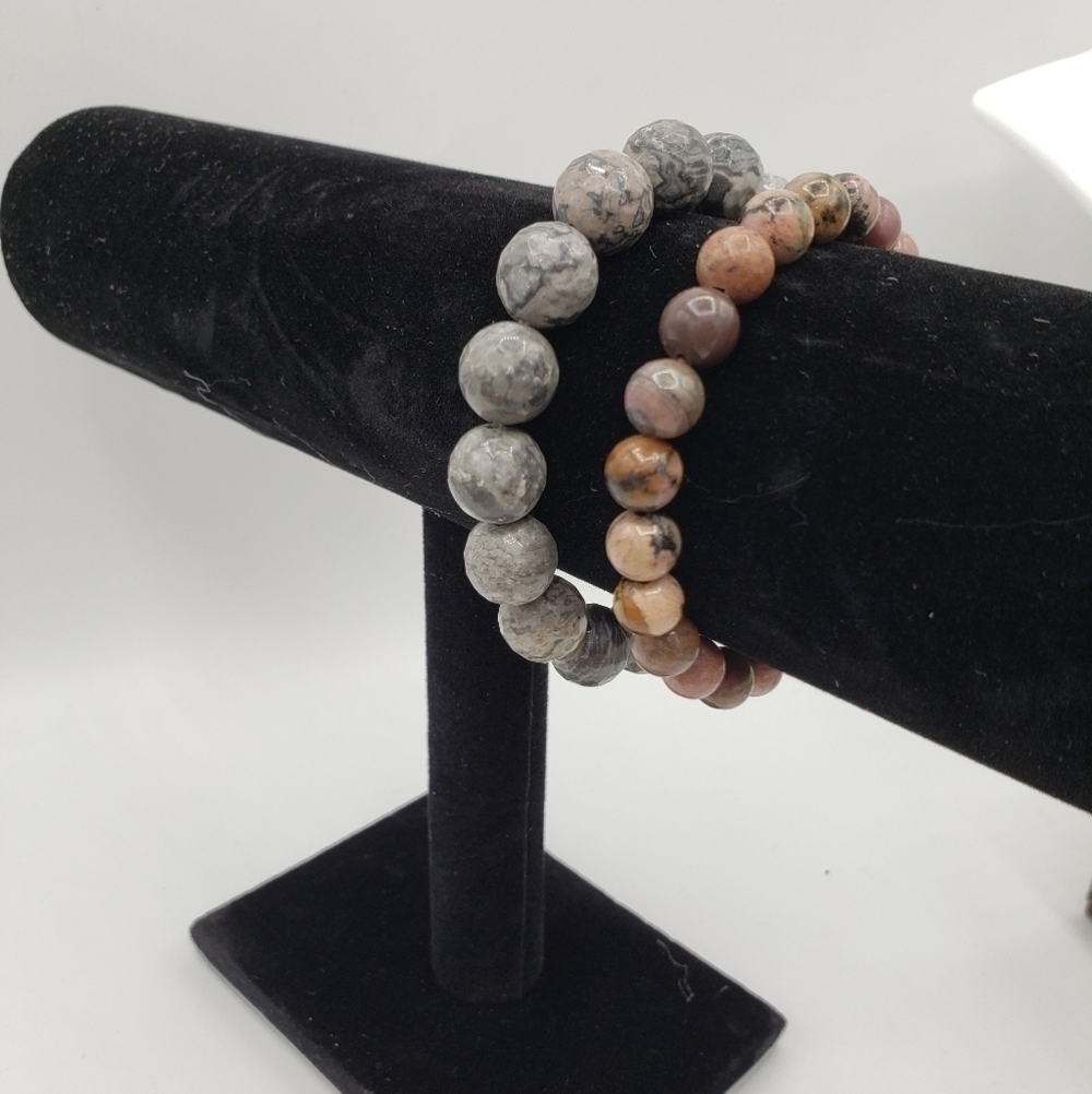 (Bonus Jewelry included ‼️) 2 Genuine Natural Stones Bracelets